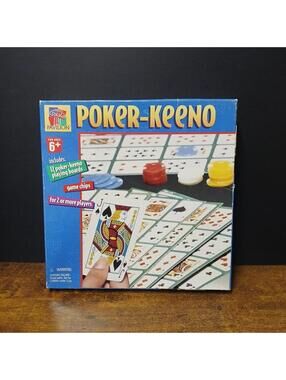 Vintage Pavilion Poker - Keeno Game, 12 Cards, Instructions & Game Chips